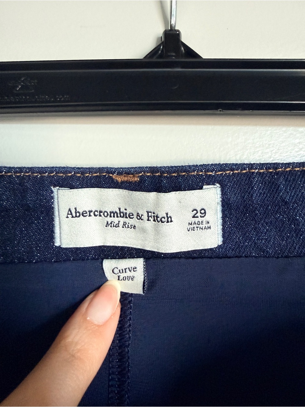 Abercrombie & Fitch Mid Rise Belted Denim Mini Skort - Size 29 - Picture 6 of 6